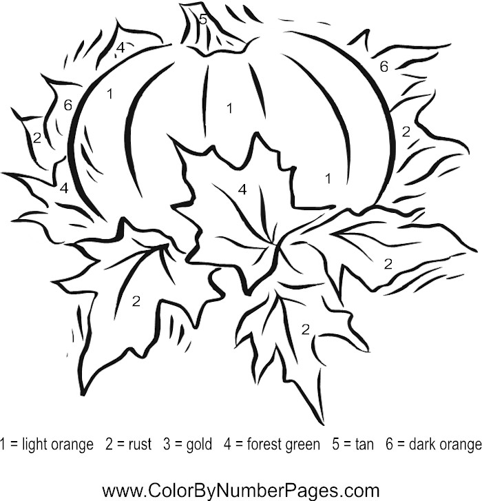 700x727 Fall Color By Number Printable Color Number Coloring Pages