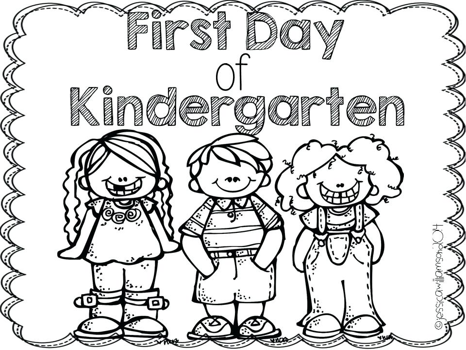 960x720 Kindergarten Color Pages Fascinating First Day Of School Coloring