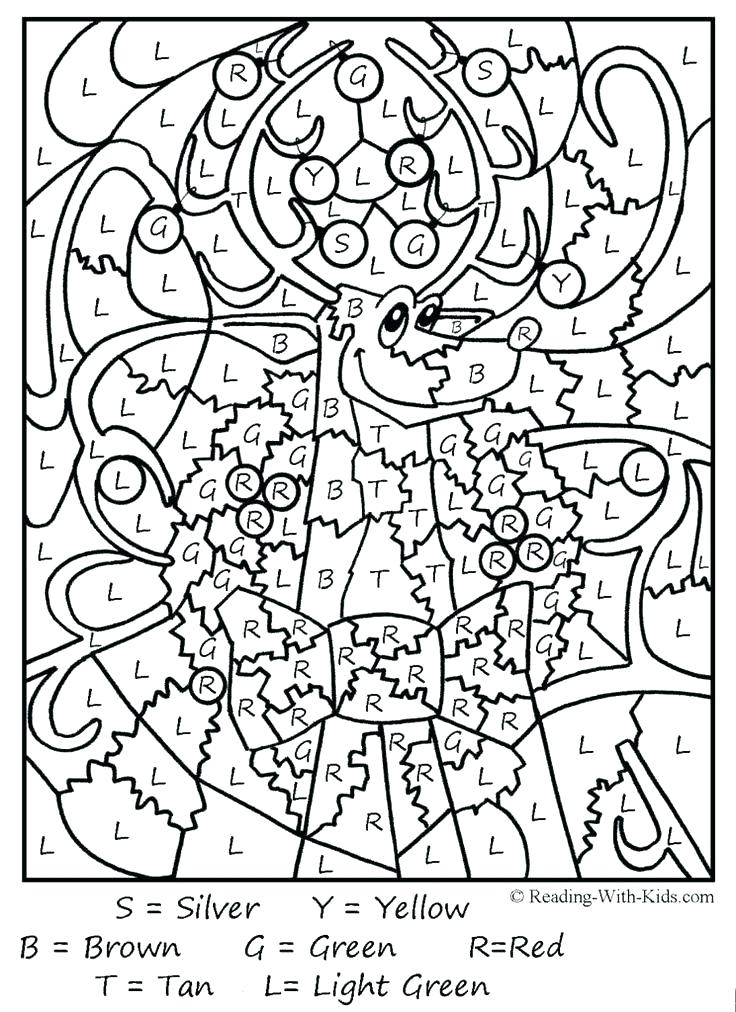 736x1012 Coloring Page For Number 5 Kindergarten Color By Printable
