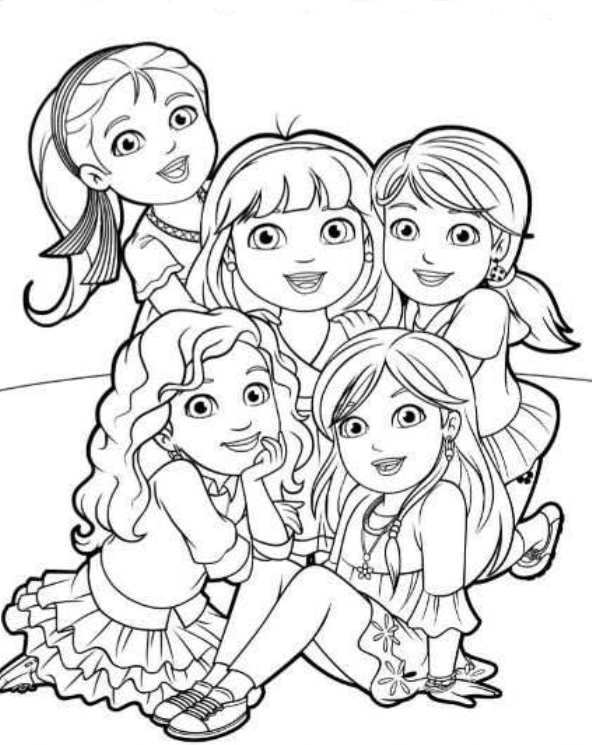 592x745 Kids N 6 Coloring Pages Of Dora And Friends