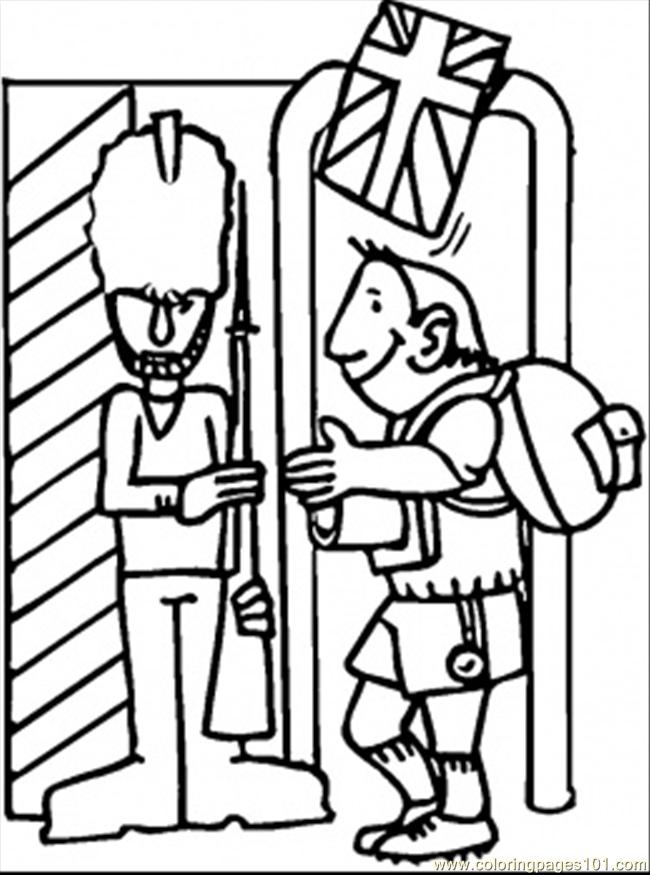 650x875 British Guard Coloring Page