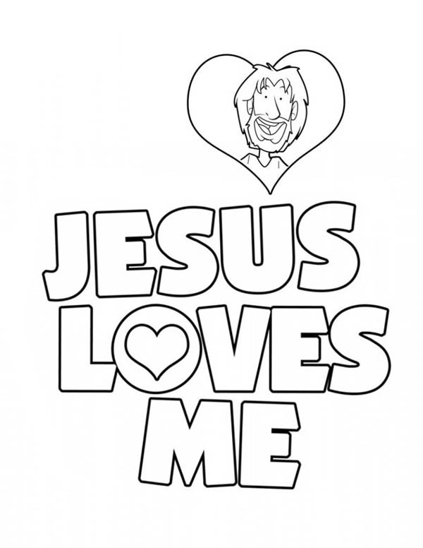 600x776 Jesus Love Me Sticker Coloring Page Color Luna