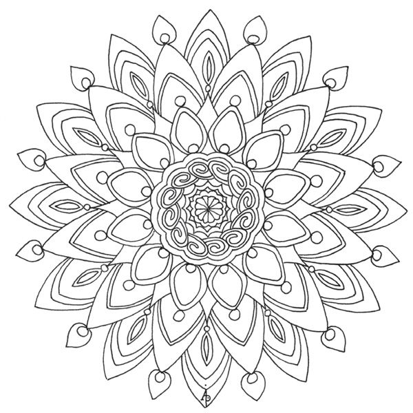 600x600 Calming Art Therapy Coloring Pages