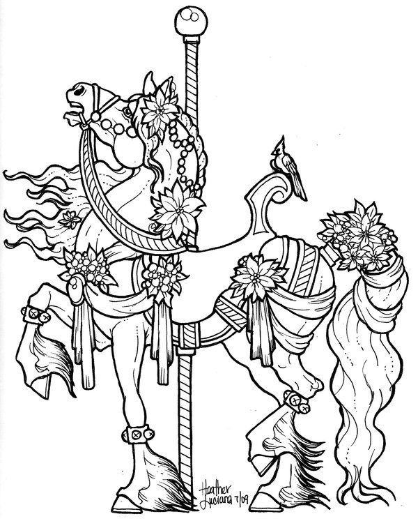 600x747 Winter Carousel Horse Color Me Crazy Carousel