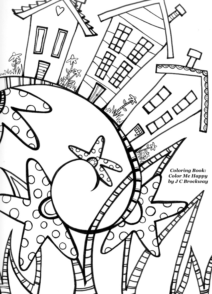 741x1024 Color Me Happy By J C Brockway Adult Coloring Worldwide