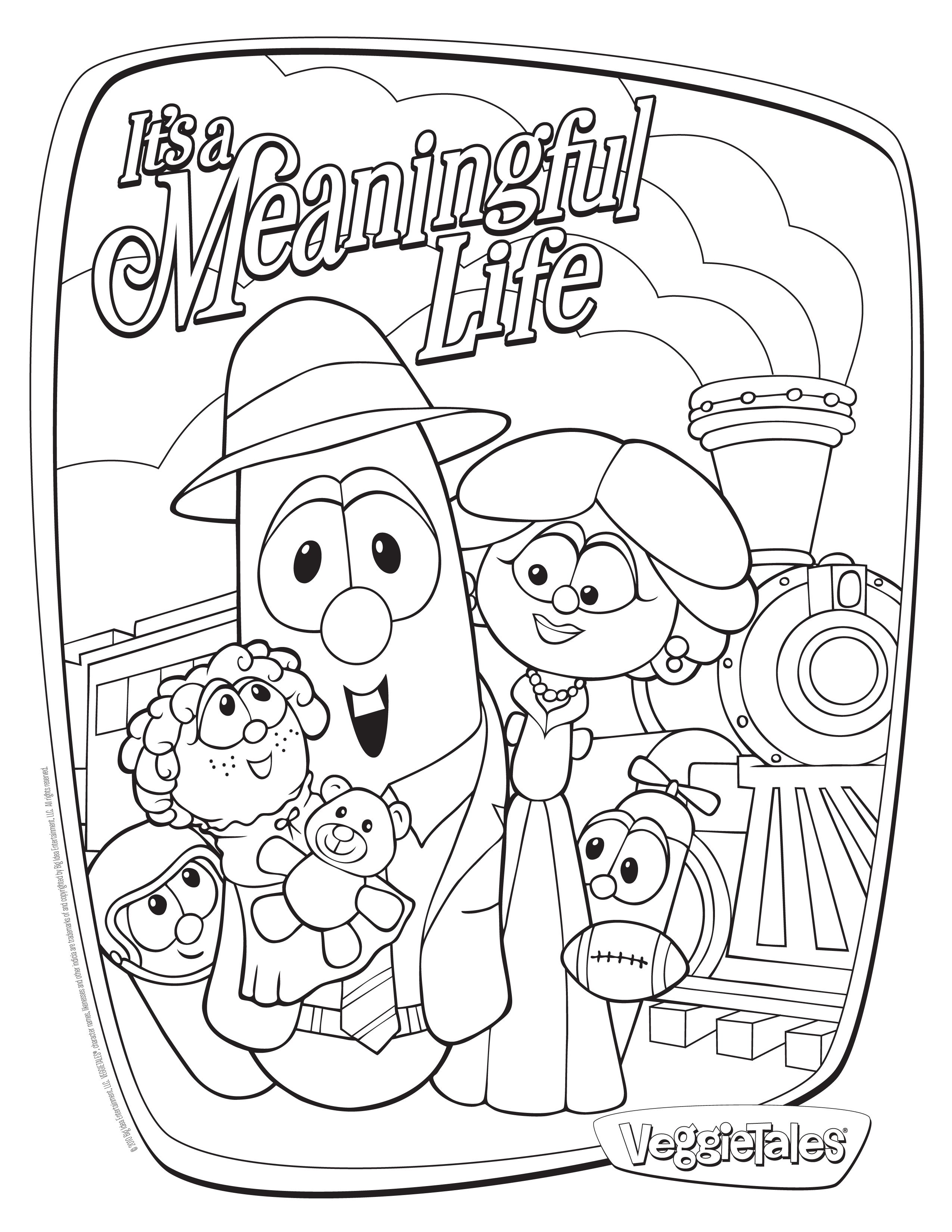 2550x3300 Veggie Tale Color Page. Madeline Veggie Tales