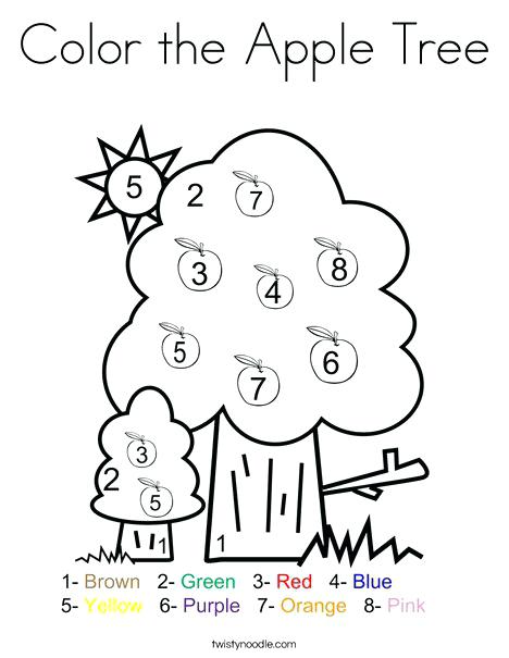 468x605 Color Red Coloring Pages Fall Apple Tree Coloring Pages Printable