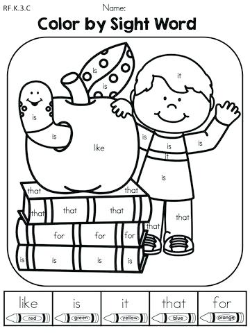 360x480 Free Coloring Sheets For Kindergarten Color By Color Word