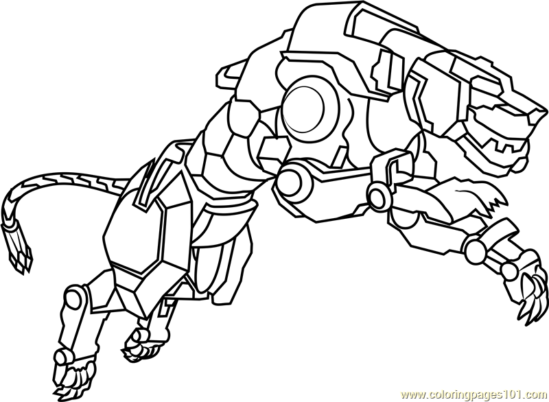 800x586 Yellow Lion Coloring Page