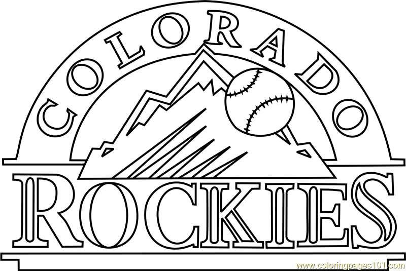 800x535 Colorado Rockies Logo Coloring Page