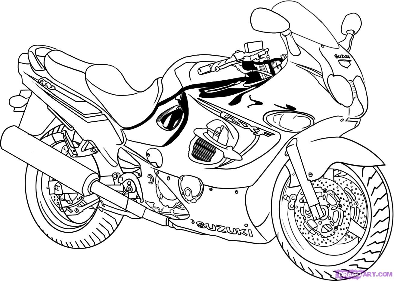 1309x935 Drawn Bicycle Color Pencil And In Throughout Bike Coloring Pages