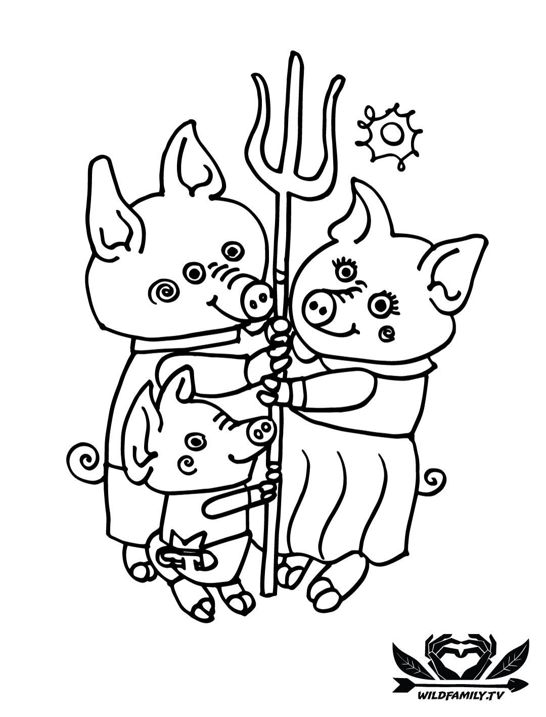 1080x1418 Wild Family Coloring Pages For Kids