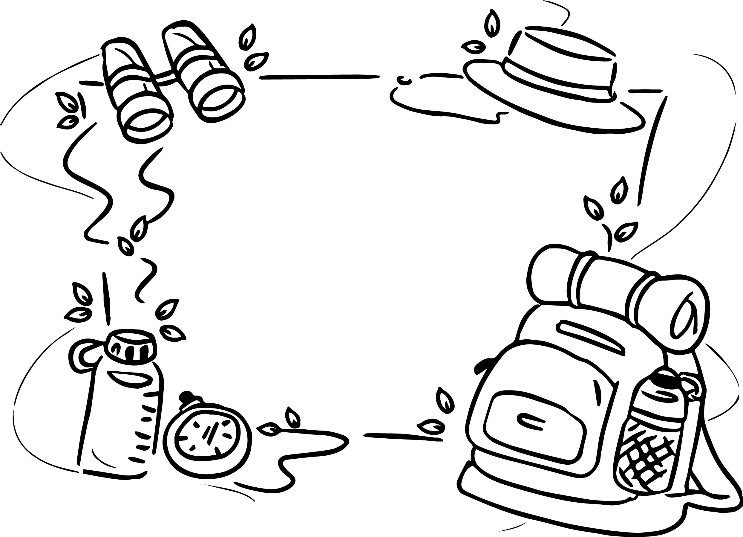 2487x1796 Background Camp Camping Coloring Page