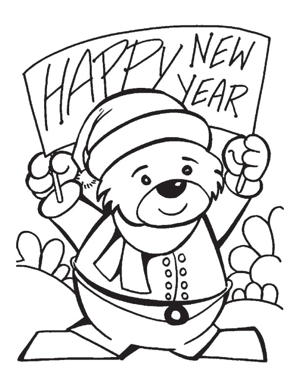 612x792 Best New Year Banner Coloring Pages Download Free New Year Banner