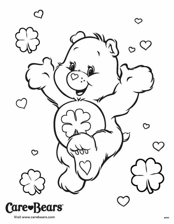 736x945 Good Luck Bear Coloring Page Care Bears
