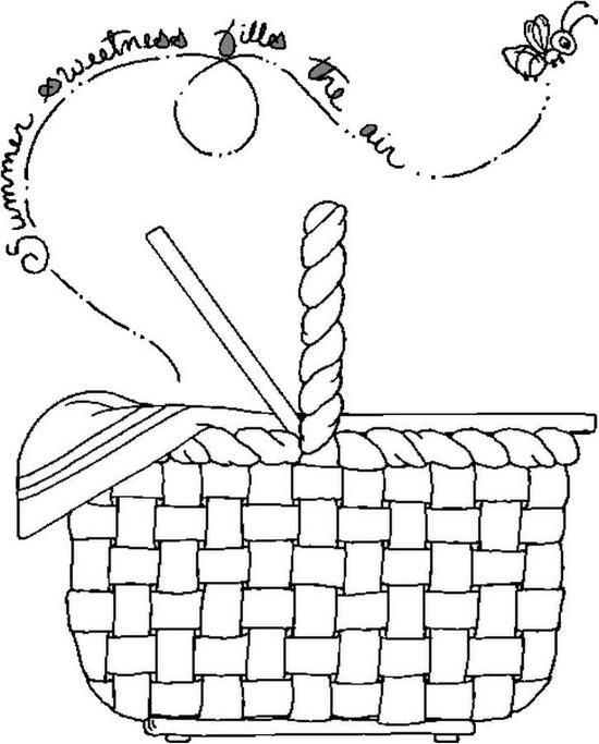 550x683 Picnic Blanket Coloring Page