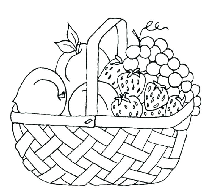699x650 Basket Coloring Page Picnic Coloring Page Blanket Coloring Page