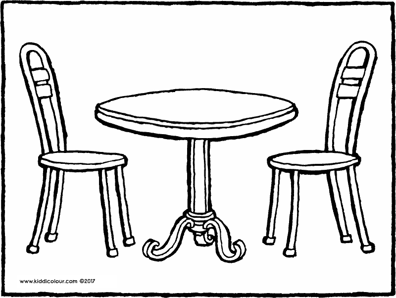 800x602 Table And Chair Coloring Page