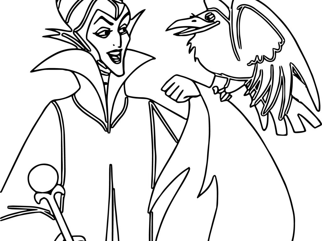 1024x768 Disney Maleficent Coloring Pages To Print General Wings Angelina