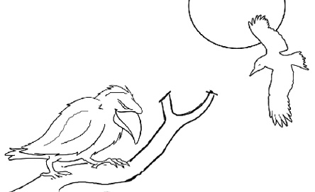444x271 Crow Coloring Pages 9 Coloringpagehub