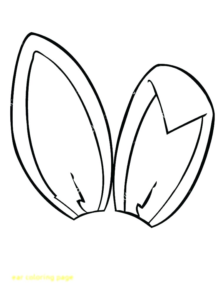 750x1000 Ears Coloring Page Elf Ears Coloring Page
