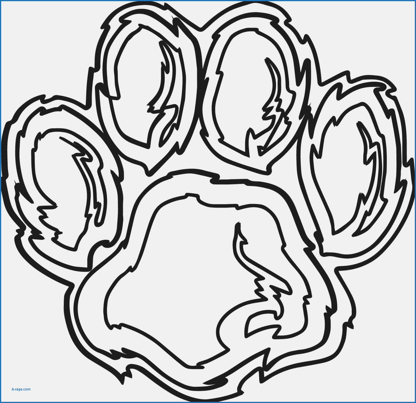 Coloring Page Footprint