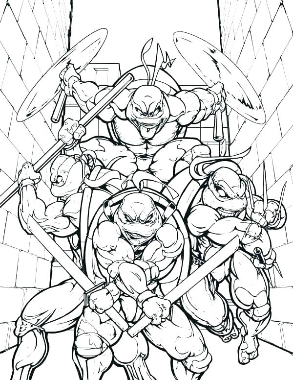 600x776 Coloring Pages For Ninja Turtles Free Printable Teenage Mutant