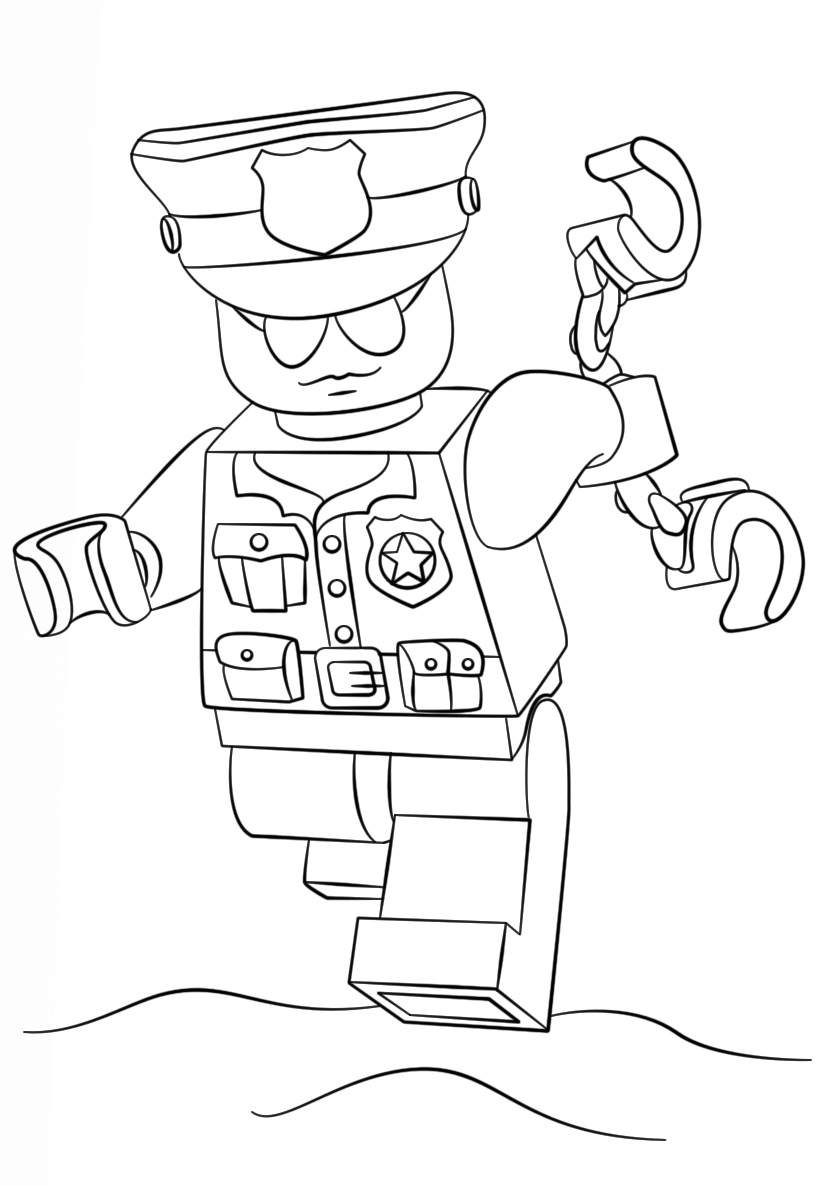 824x1186 Easy Lego Cowboy Coloring Pages City With Unbe