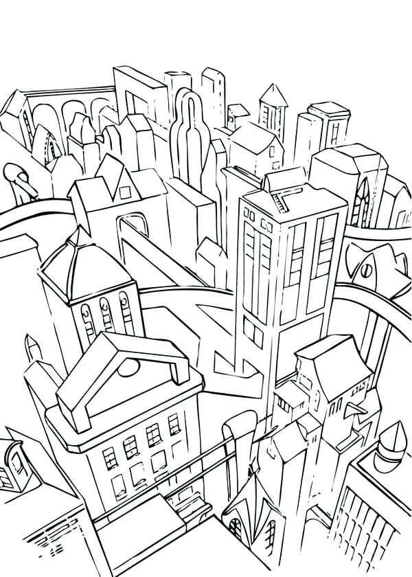 600x840 Building Coloring Page Building Coloring Pages School Building