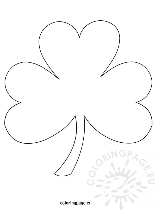 595x804 Shamrock Outline Coloring Page
