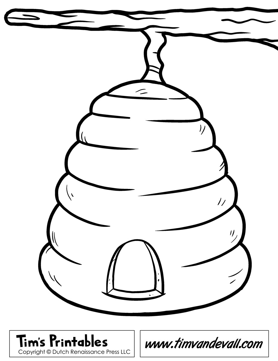 927x1200 Beehive Template Amp Beehive Coloring Page