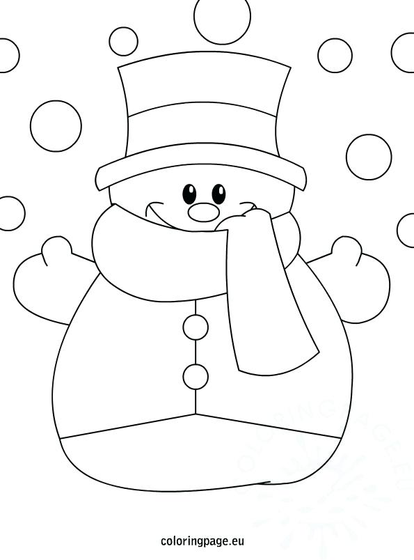 595x804 Snowman Top Hat Coloring Page As Well As Share 277