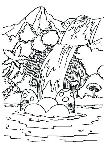 337x461 Free Printable Landform Coloring Pages Waterfall Waterfall