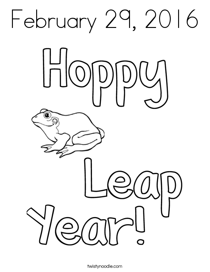 685x886 February 29, 2016 Coloring Page