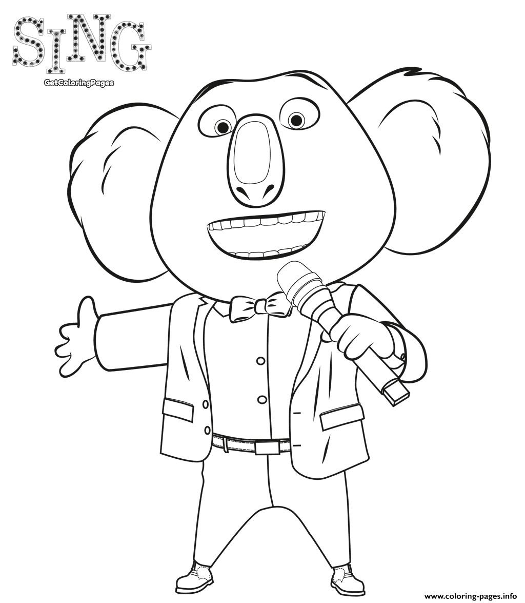 1024x1175 Sing 2016 Movie Coloring Coloring Pages Printable
