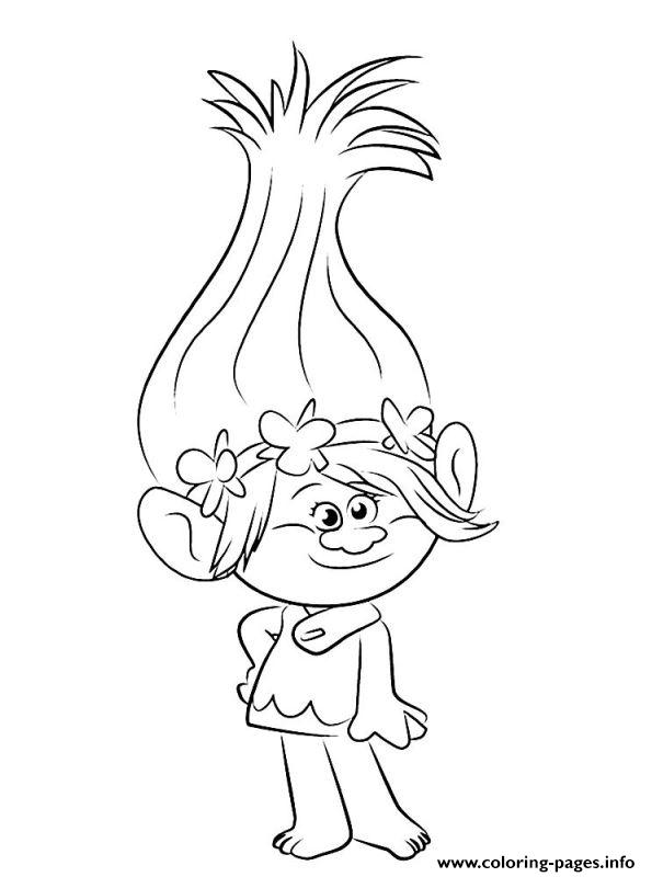 595x800 Trolls 2016 Coloring Pages Printable