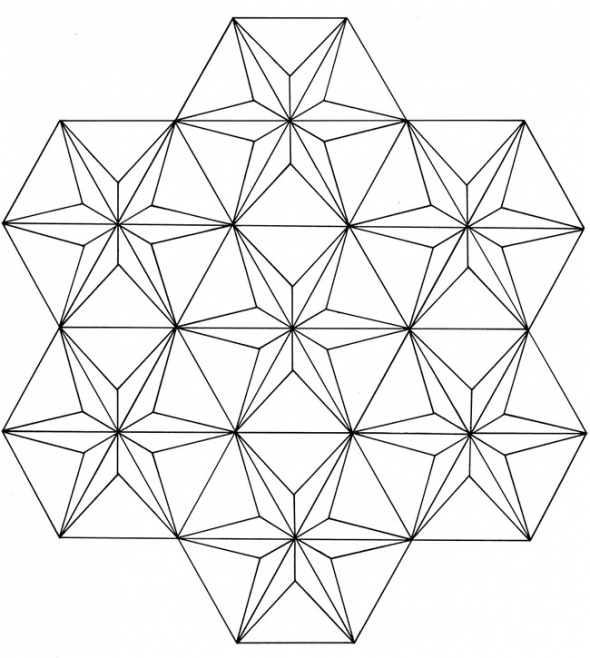 590x658 3d Geometric Design Coloring Pages Color Bros