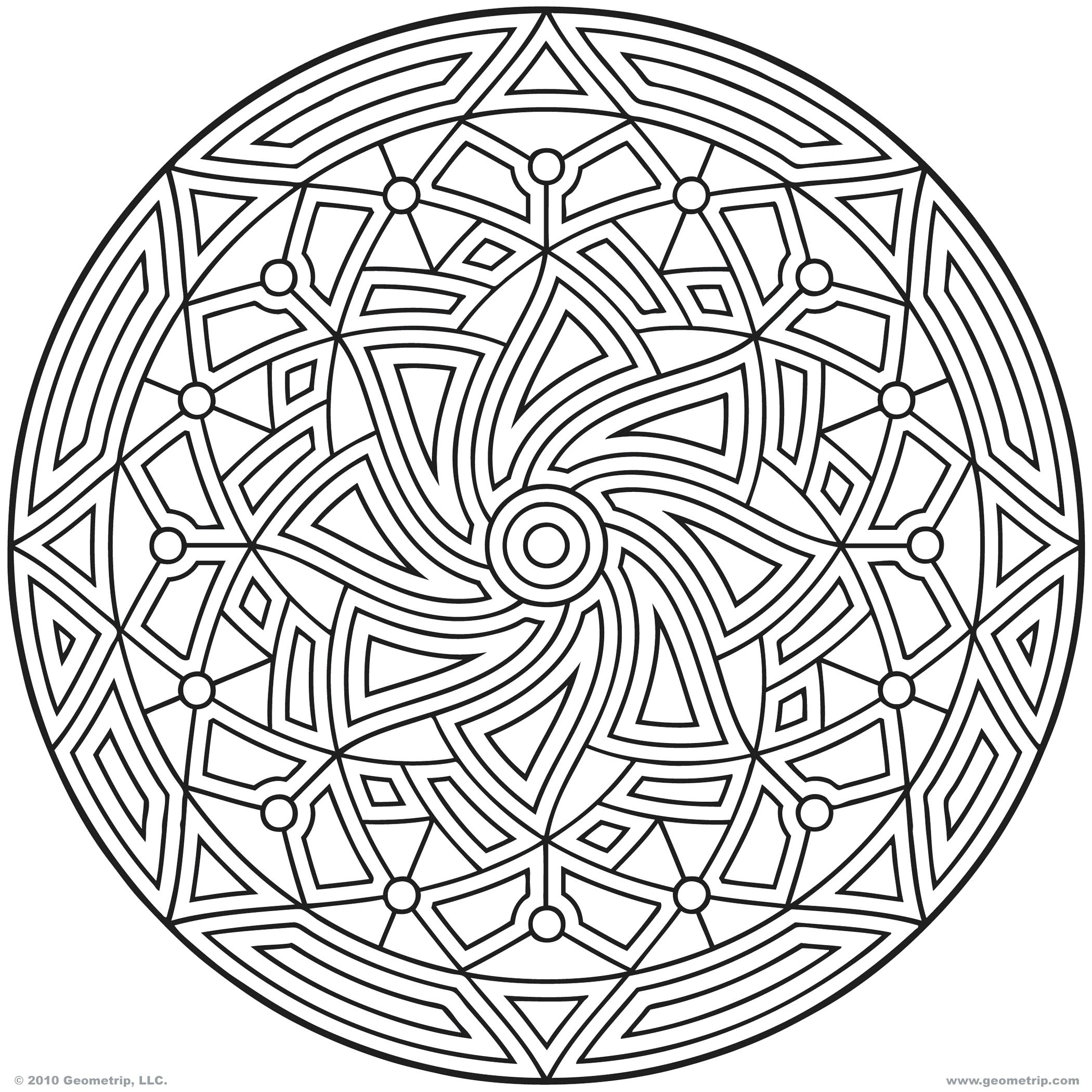 2100x2100 Geometric Design Coloring Pages Designs Page Free Art 3d Printable