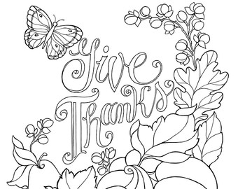 340x270 Autumn Coloring Page Etsy