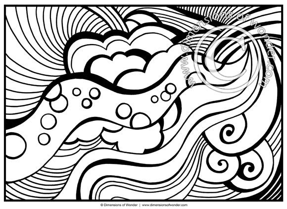 580x422 Abstract Coloring Pages For Adults {Printable}