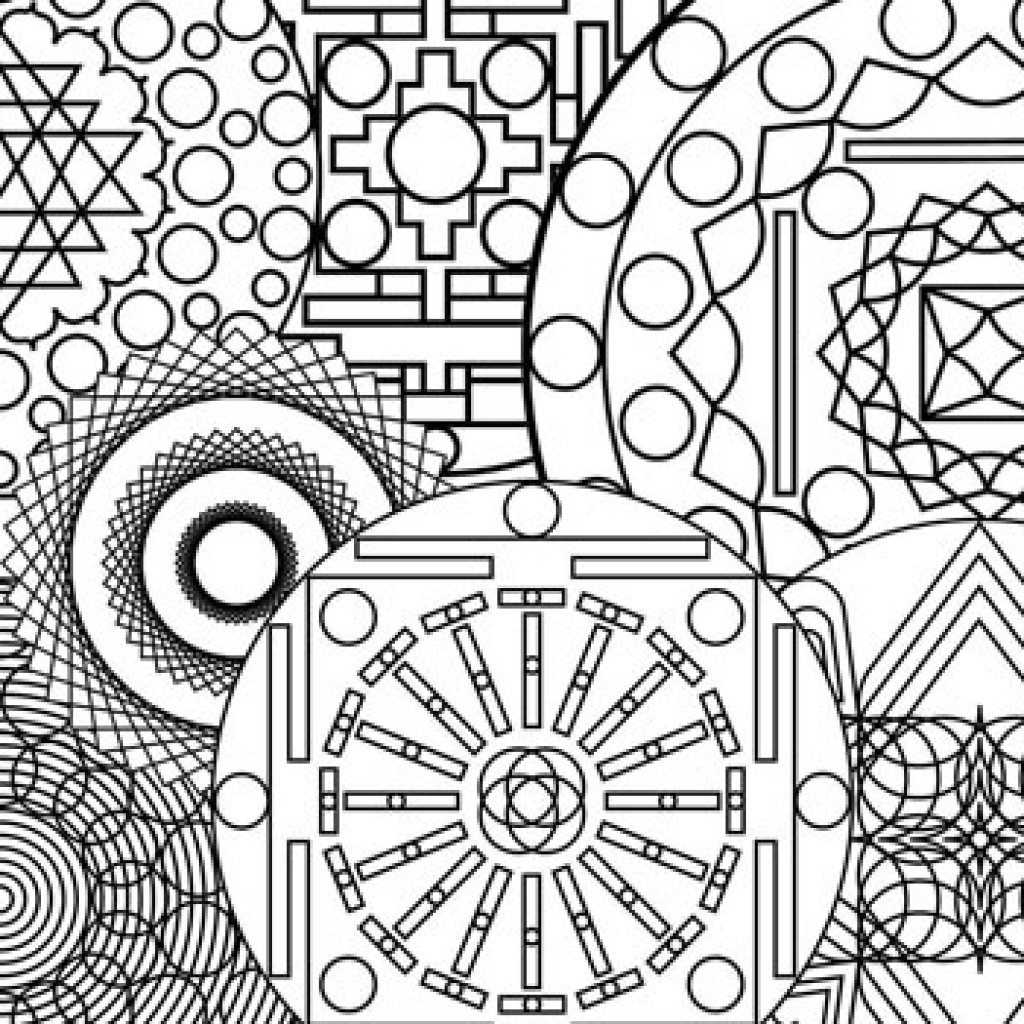 1024x1024 Sumptuous Design Ideas Abstract Printable Coloring Pages Free