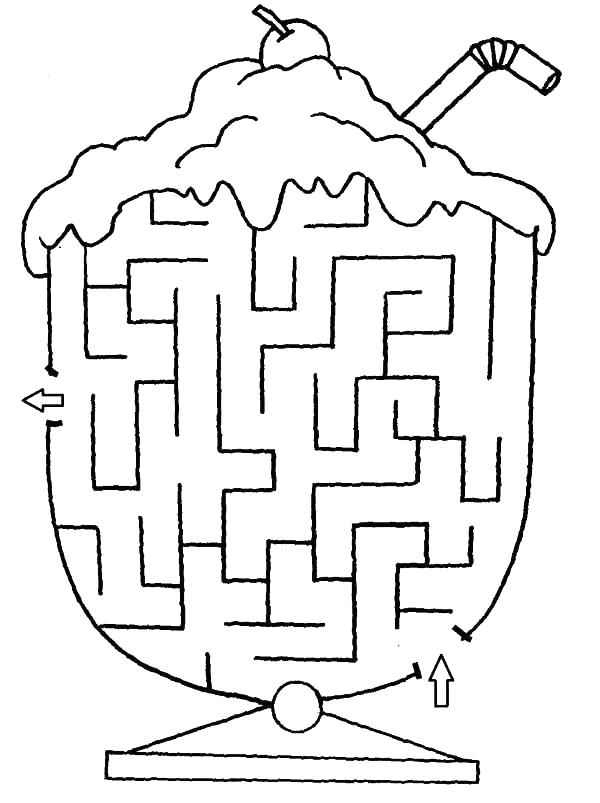 600x803 Coloring Pages Ice Cream Maze Coloring Pages Maze Coloring Page