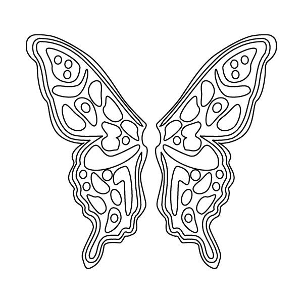 600x600 Free Angel Wings Printable Fairy Wings Coloring Sheet, Butterfly