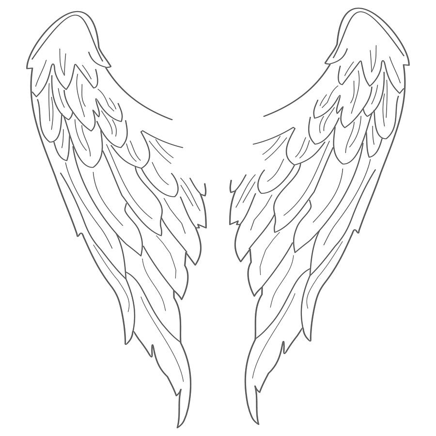 900x900 Adult Coloring Pages Angel Wings Download