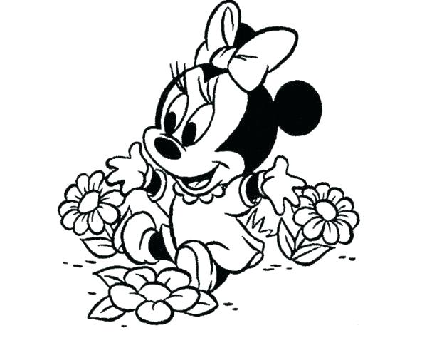 600x474 Free Coloring Pages Baby Disney Characters Of Cute Flower