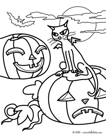 364x470 Black Cats Coloring Pages