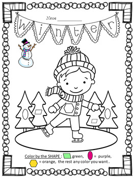 263x350 Winter Coloring Pages By Letter, Shape, Tally Marks, Addition