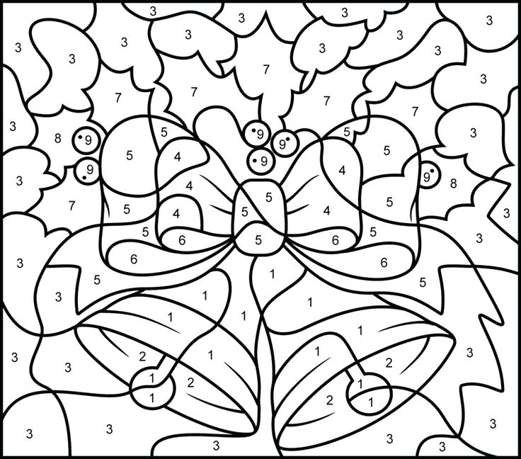 736x648 Color By Number Christmas Coloring Pages Coloring Pages By Number