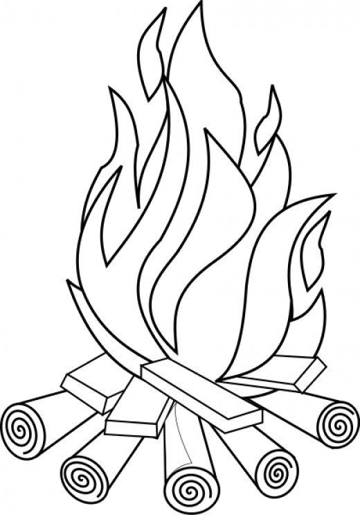 520x743 Camping Coloring Pages And Sheets For Adults And Kids Campfires