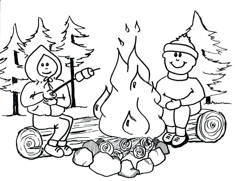 960x741 Camping Coloring Page Outdoor Coloring Pages Outdoor Coloring